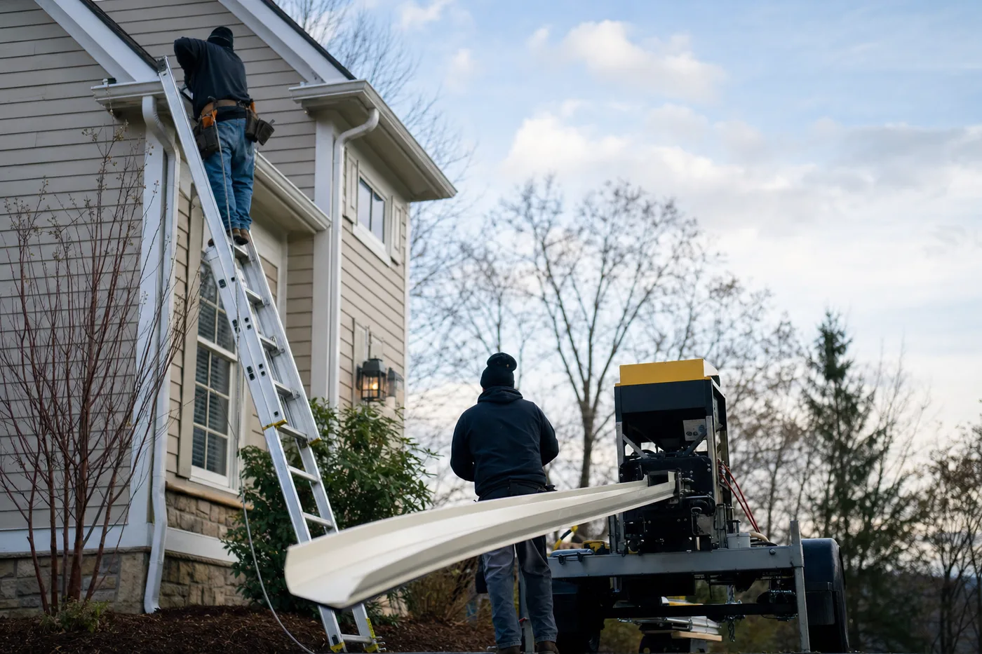 gutter companies at work